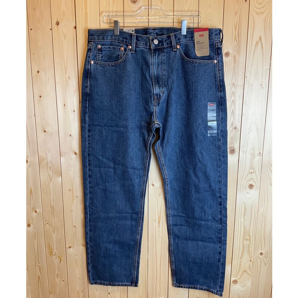 Men's Levi's 505 Regular Jeans, Blue Denim - Size 38x30 *NWT*